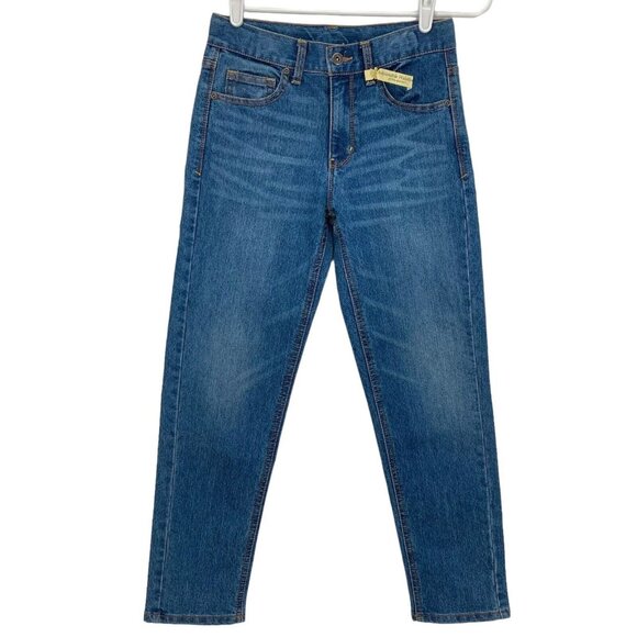 NWOT Faded Glory Boys Stretch Blue Jeans Size 12 Adjustable Waistband Slim Leg - Picture 1 of 10